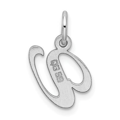 Sterlingsilber Rhodiniert Fantasie Schreibschrift Buchstabe V Initiale Charm
