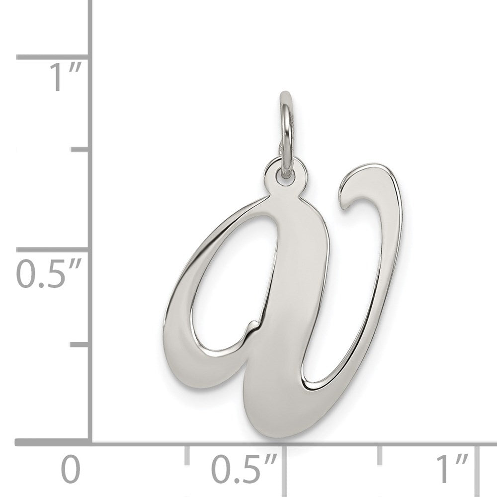 Sterlingsilber Rhodiniert Fantasie Schreibschrift Buchstabe V Initiale Charm