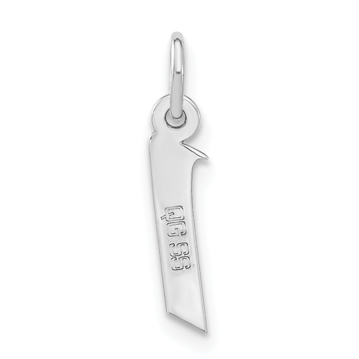 Sterlingsilber Klein Artisan Block Initiale I Charm