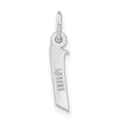 Sterlingsilber Klein Artisan Block Initiale I Charm