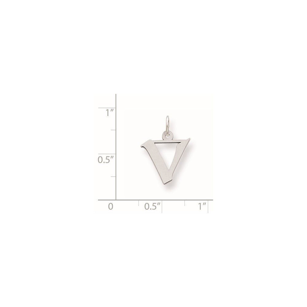 Sterlingsilber Klein Artisan Block Initiale V Charm