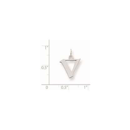 Sterlingsilber Klein Artisan Block Initiale V Charm