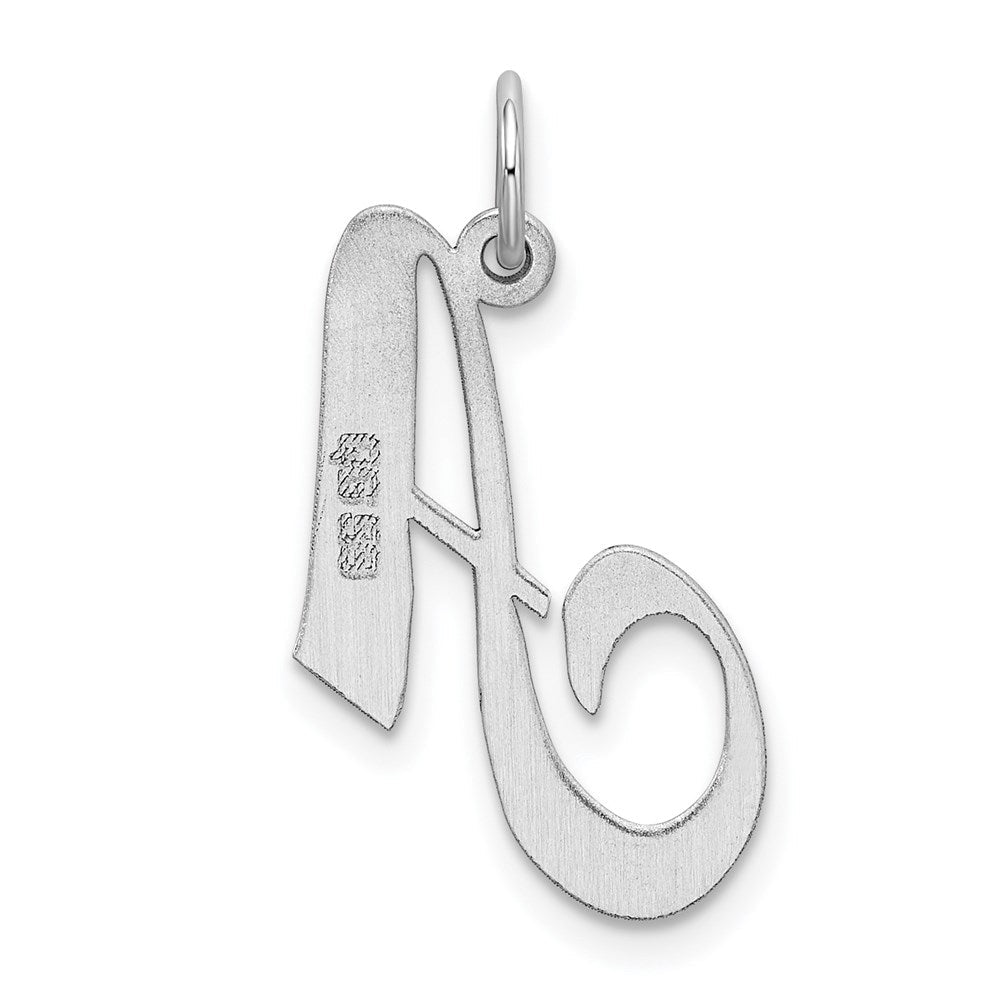 Sterlingsilber Rhodiniert Fantasie Schreibschrift Buchstabe A Initiale Charm