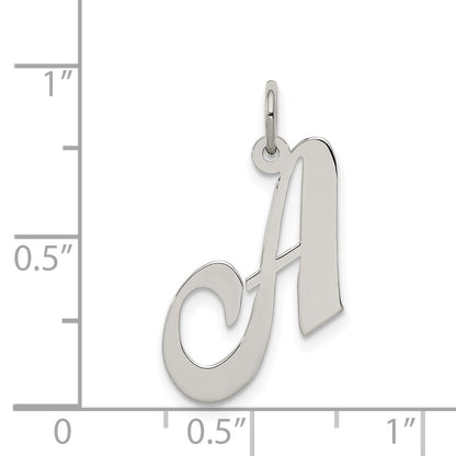 Sterlingsilber Rhodiniert Fantasie Schreibschrift Buchstabe A Initiale Charm
