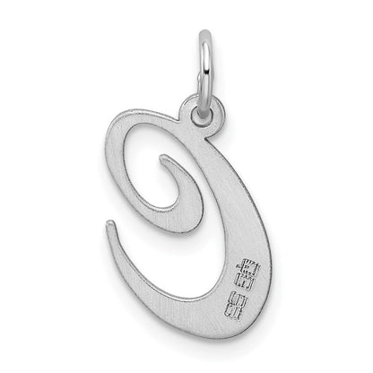 Sterlingsilber Rhodiniert Fantasie Schreibschrift Buchstabe C Initiale Charm