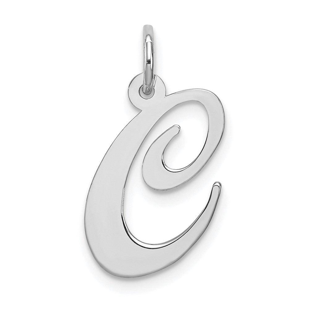 Sterlingsilber Rhodiniert Fantasie Schreibschrift Buchstabe C Initiale Charm