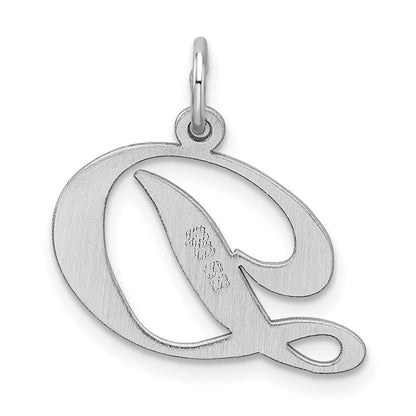 Sterlingsilber Rhodiniert Fantasie Schreibschrift Buchstabe D Initiale Charm