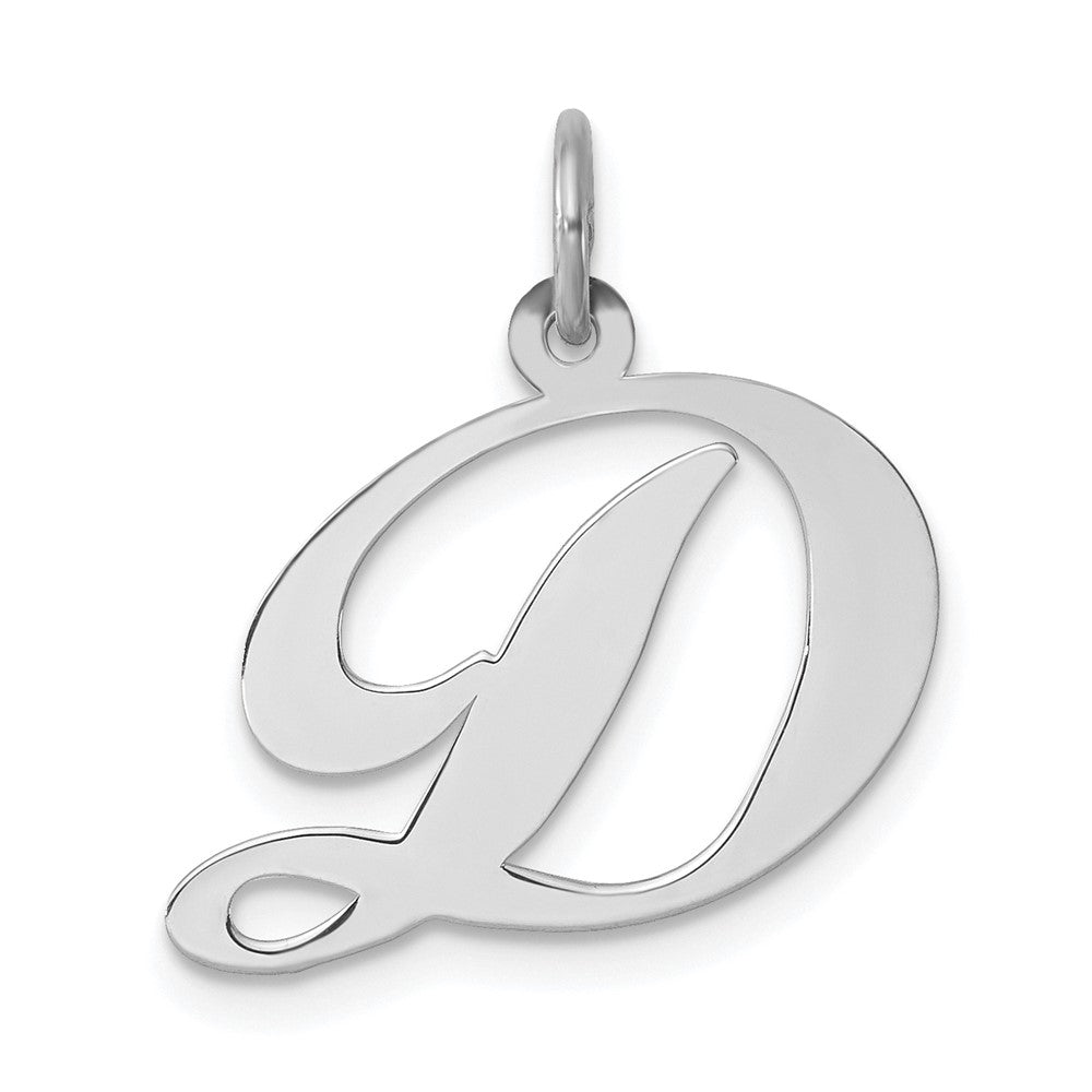 Sterlingsilber Rhodiniert Fantasie Schreibschrift Buchstabe D Initiale Charm