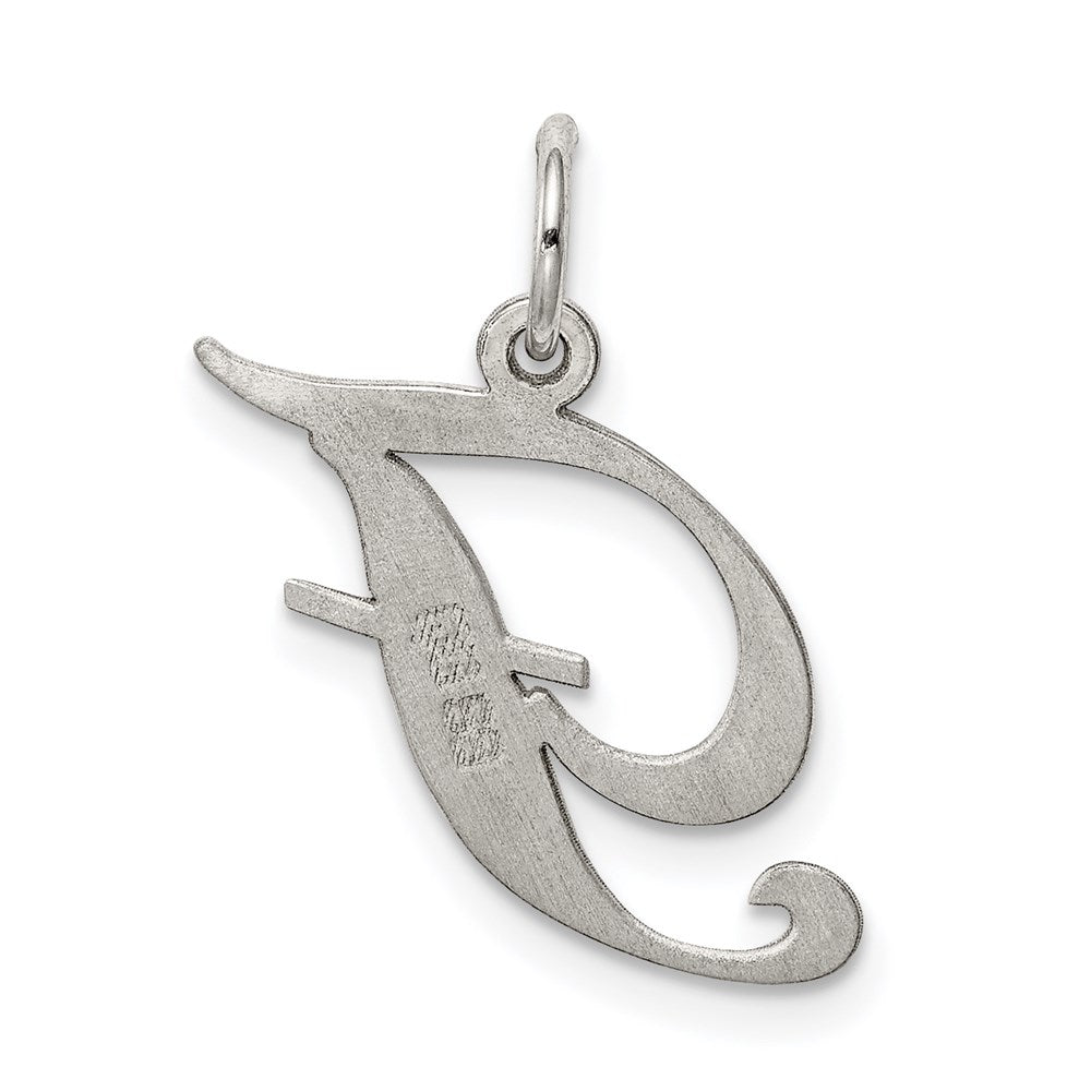 Sterlingsilber Rhodiniert Fantasie Schreibschrift Buchstabe F Initiale Charm