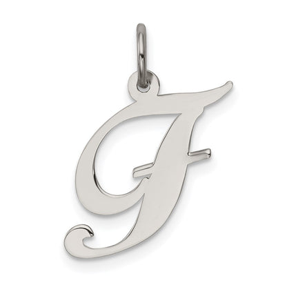Sterlingsilber Rhodiniert Fantasie Schreibschrift Buchstabe F Initiale Charm