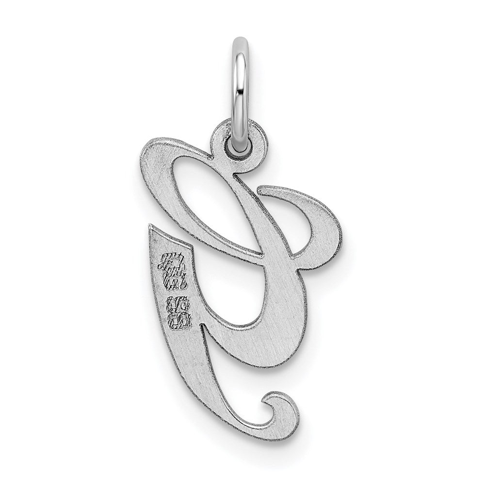Sterlingsilber Rhodiniert Fantasie Schreibschrift Buchstabe G Initiale Charm
