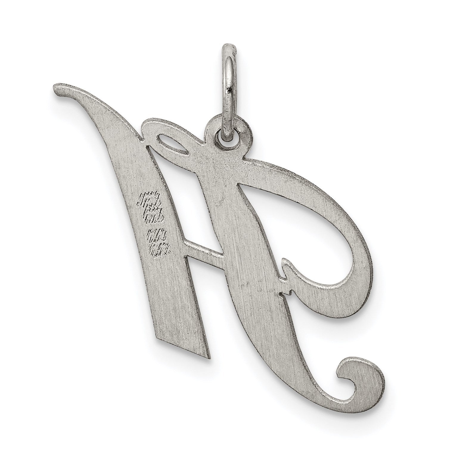 Sterlingsilber Rhodiniert Fantasie Schreibschrift Buchstabe H Initiale Charm