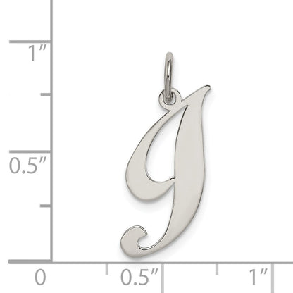 Sterlingsilber Rhodiniert Fantasie Schreibschrift Buchstabe I Initiale Charm