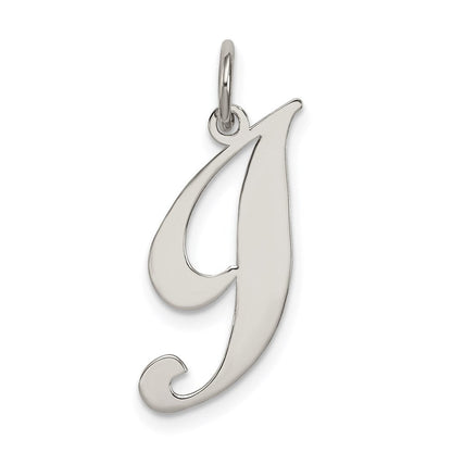 Sterlingsilber Rhodiniert Fantasie Schreibschrift Buchstabe I Initiale Charm