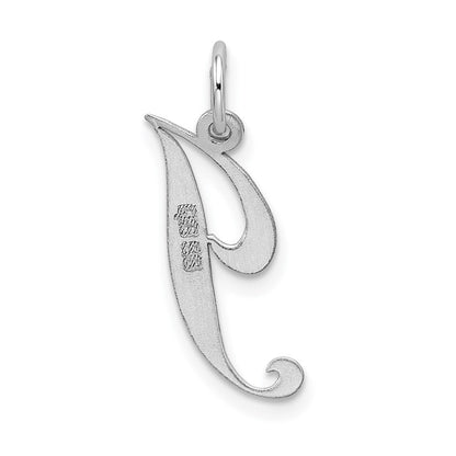 Sterlingsilber Rhodiniert Fantasie Schreibschrift Buchstabe J Initiale Charm