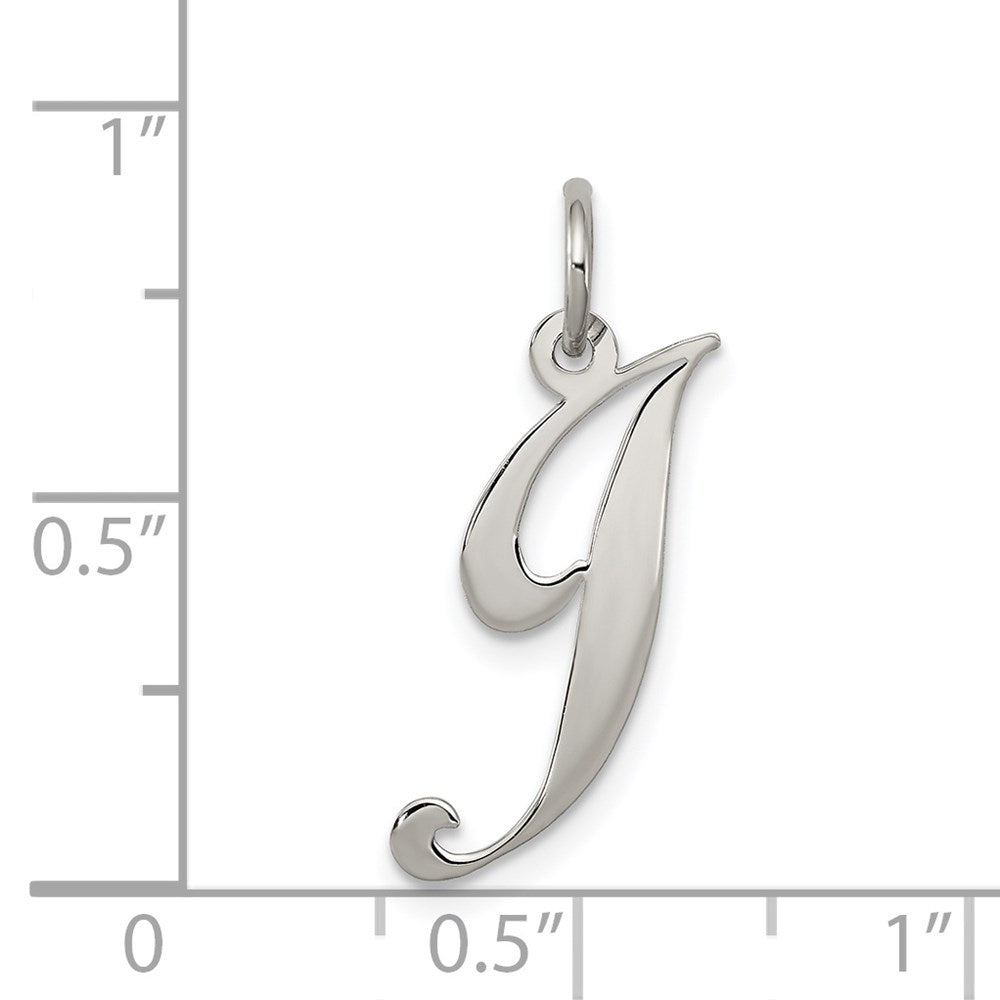 Sterlingsilber Rhodiniert Fantasie Schreibschrift Buchstabe J Initiale Charm