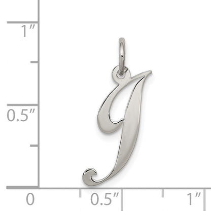 Sterlingsilber Rhodiniert Fantasie Schreibschrift Buchstabe J Initiale Charm
