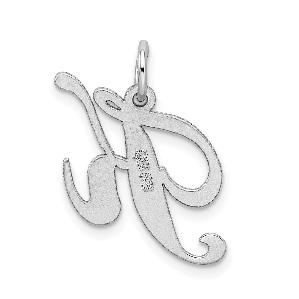 Sterlingsilber Rhodiniert Fantasie Schreibschrift Buchstabe K Initiale Charm