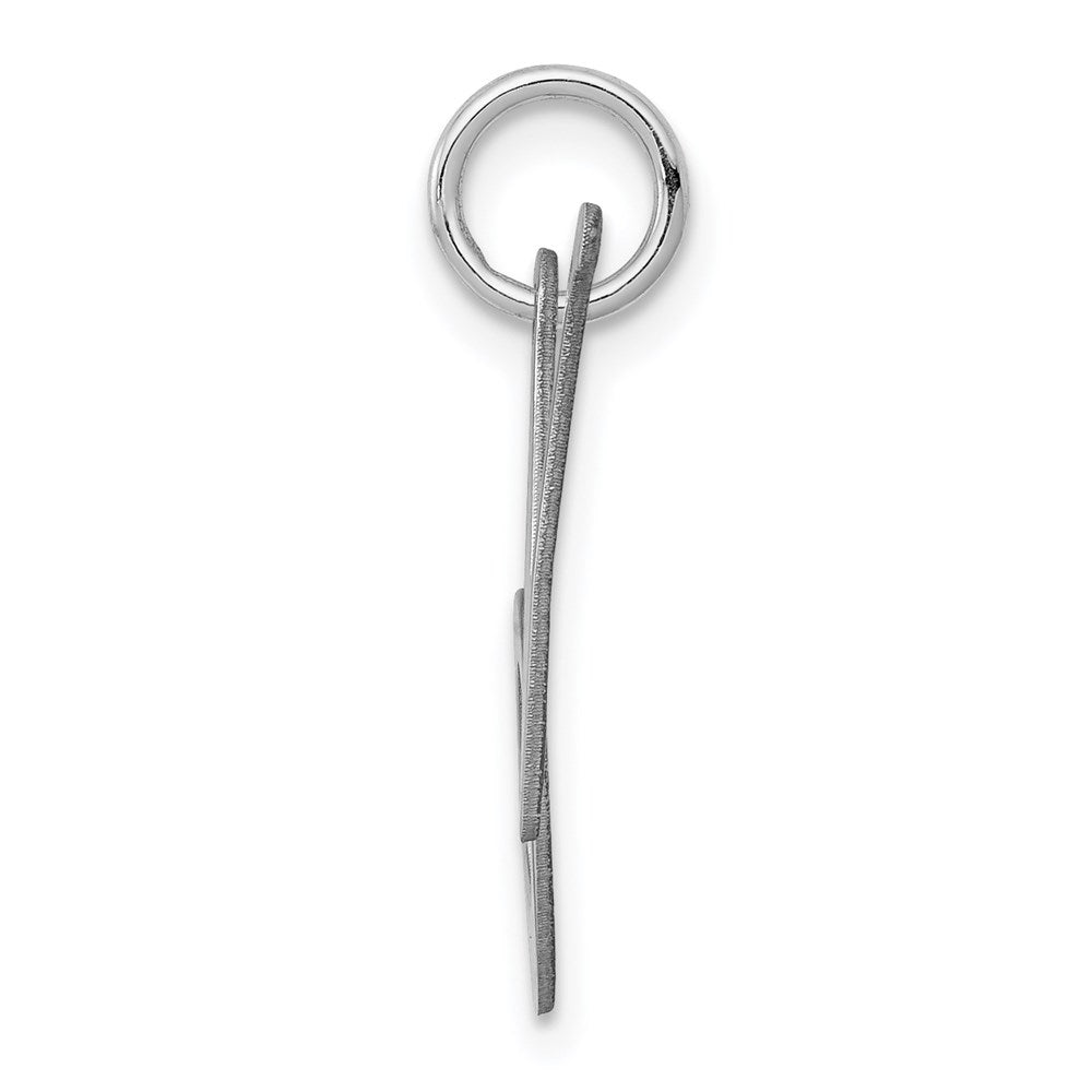 Sterlingsilber Rhodiniert Fantasie Schreibschrift Buchstabe N Initiale Charm