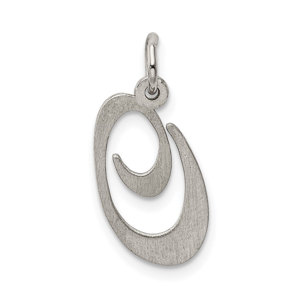Sterlingsilber Rhodiniert Fantasie Schreibschrift Buchstabe O Initiale Charm