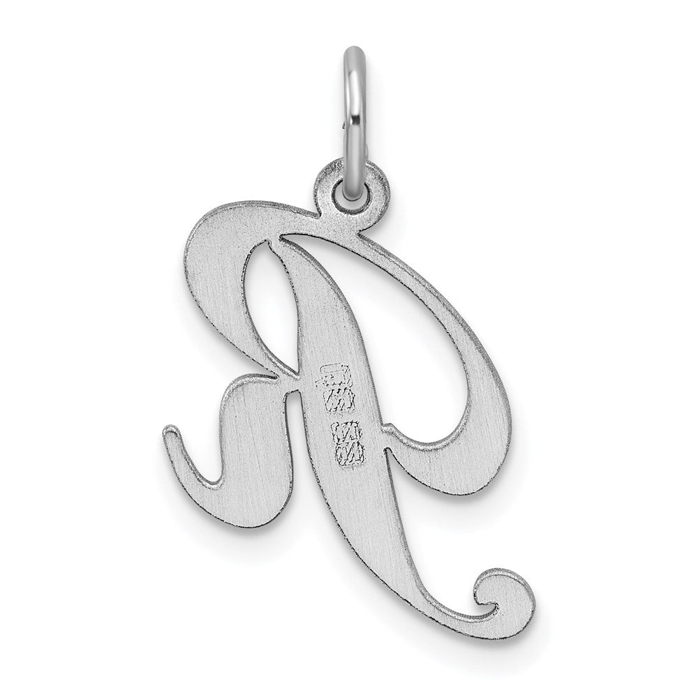 Sterlingsilber Rhodiniert Fantasie Schreibschrift Buchstabe R Initiale Charm