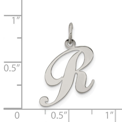 Sterlingsilber Rhodiniert Fantasie Schreibschrift Buchstabe R Initiale Charm