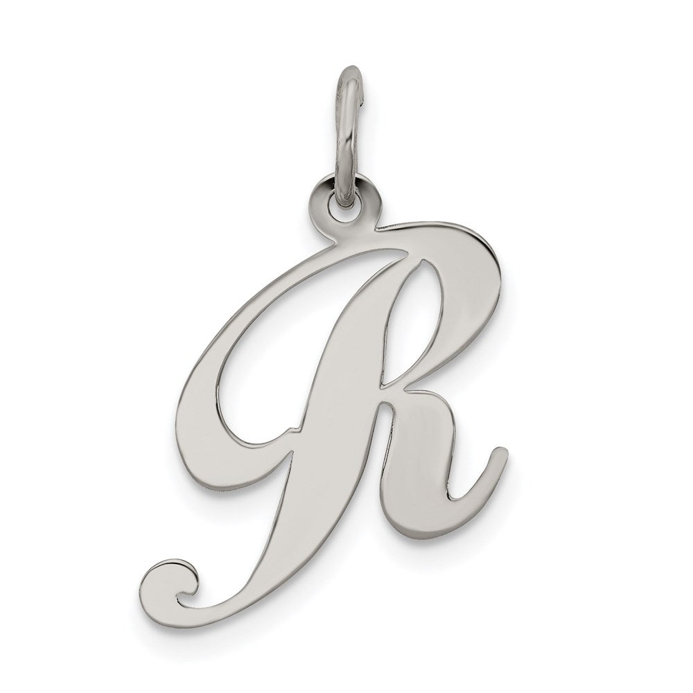Sterlingsilber Rhodiniert Fantasie Schreibschrift Buchstabe R Initiale Charm