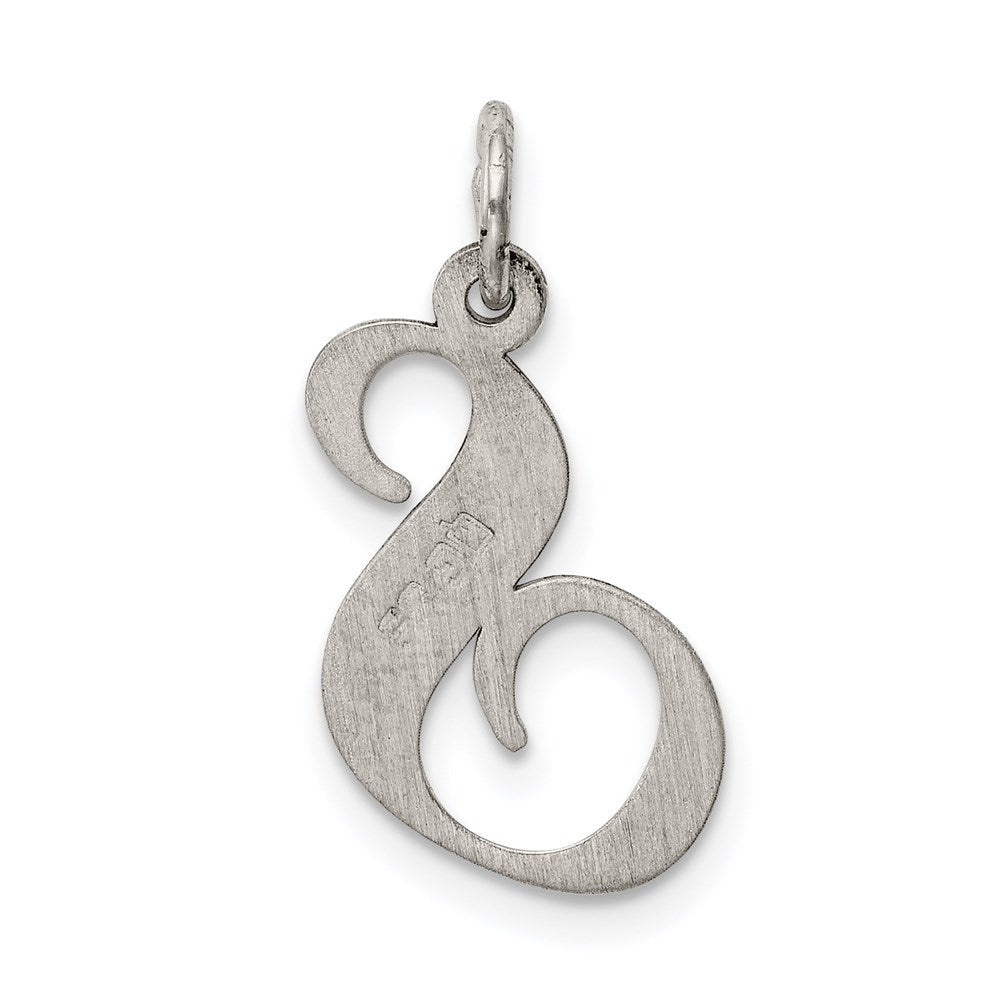 Sterlingsilber Rhodiniert Fantasie Schreibschrift Buchstabe S Initiale Charm