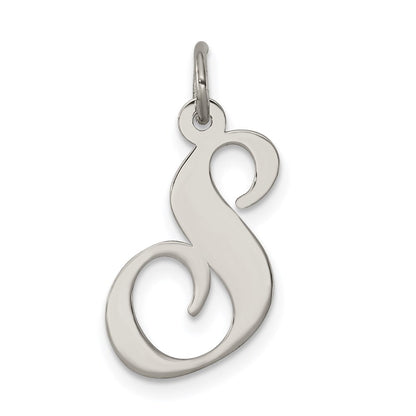 Sterlingsilber Rhodiniert Fantasie Schreibschrift Buchstabe S Initiale Charm