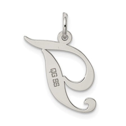 Sterlingsilber Rhodiniert Fantasie Schreibschrift Buchstabe T Initiale Charm