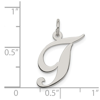 Sterlingsilber Rhodiniert Fantasie Schreibschrift Buchstabe T Initiale Charm