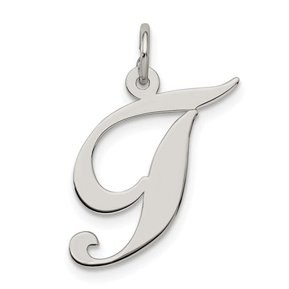 Sterlingsilber Rhodiniert Fantasie Schreibschrift Buchstabe T Initiale Charm