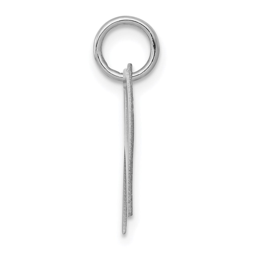 Sterlingsilber Rhodiniert Fantasie Schreibschrift Buchstabe W Initiale Charm