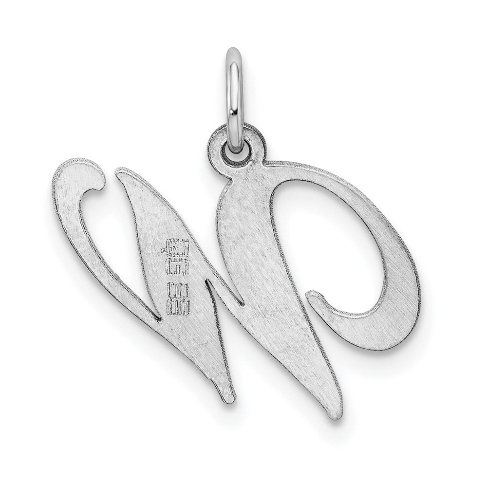 Sterlingsilber Rhodiniert Fantasie Schreibschrift Buchstabe W Initiale Charm