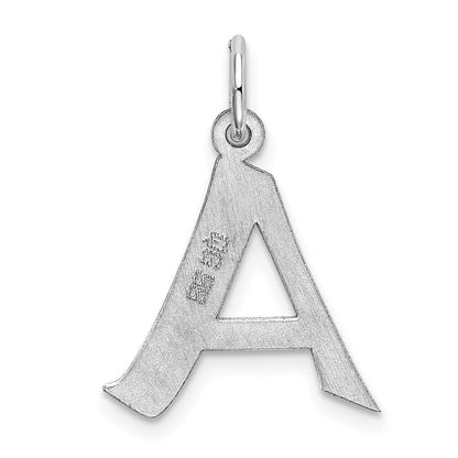 Sterlingsilber Rhodiniert Artisan Block Buchstabe A Initiale Charm