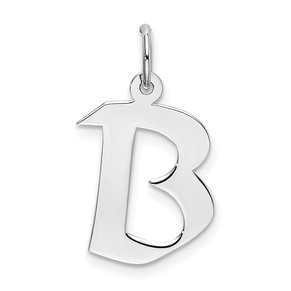 Sterlingsilber Rhodiniert Artisan Block Buchstabe B Initiale Charm