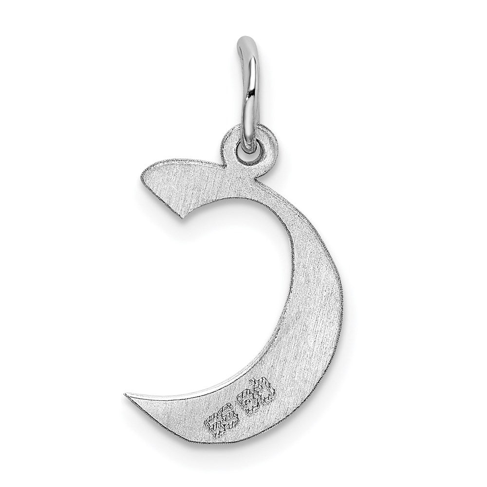 Sterlingsilber Rhodiniert Artisan Block Buchstabe C Initiale Charm