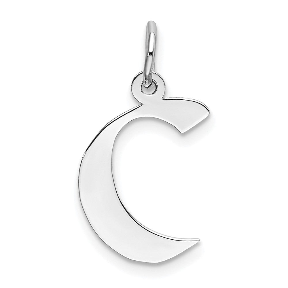 Sterlingsilber Rhodiniert Artisan Block Buchstabe C Initiale Charm