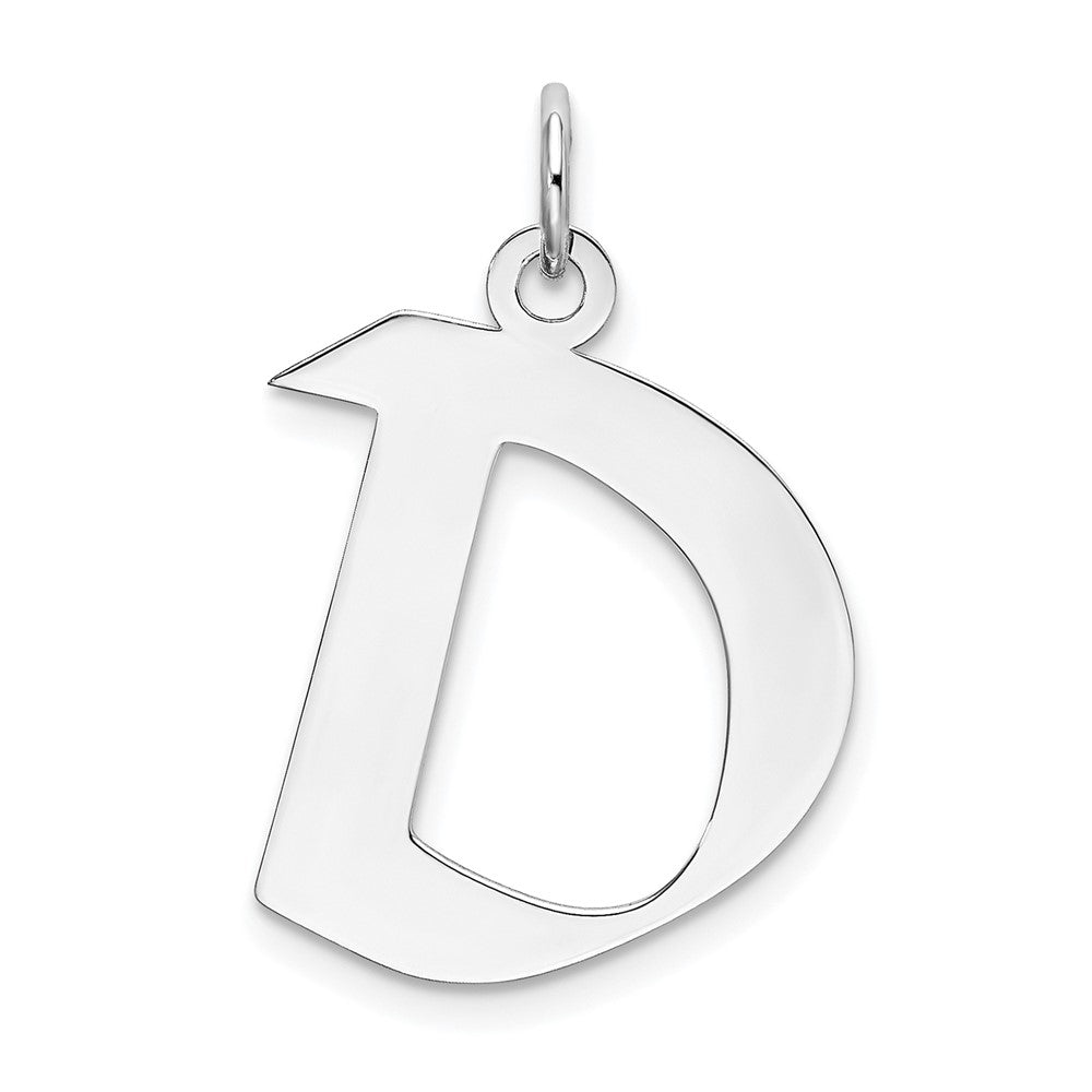 Sterlingsilber Rhodiniert Artisan Block Buchstabe D Initiale Charm