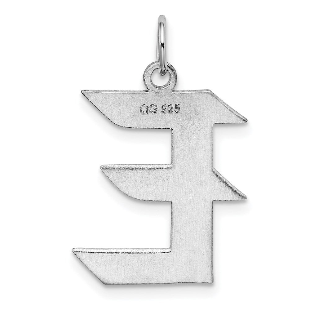 Sterlingsilber Rhodiniert Artisan Block Buchstabe E Initiale Charm