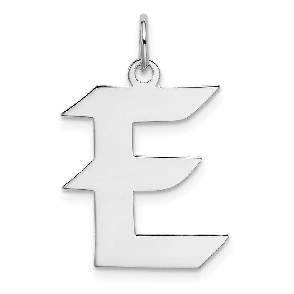 Sterlingsilber Rhodiniert Artisan Block Buchstabe E Initiale Charm
