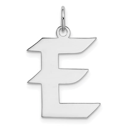 Sterlingsilber Rhodiniert Artisan Block Buchstabe E Initiale Charm