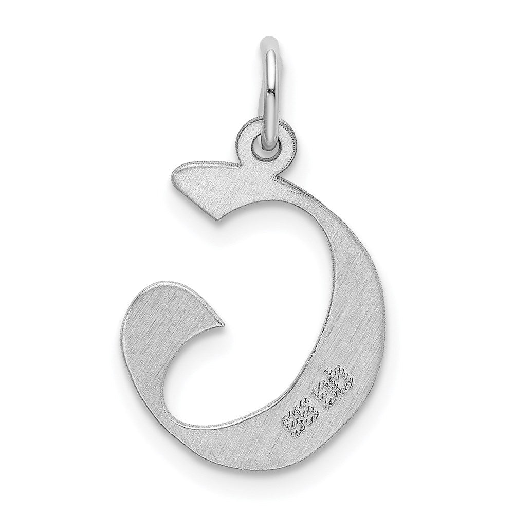 Sterlingsilber Rhodiniert Artisan Block Buchstabe G Initiale Charm