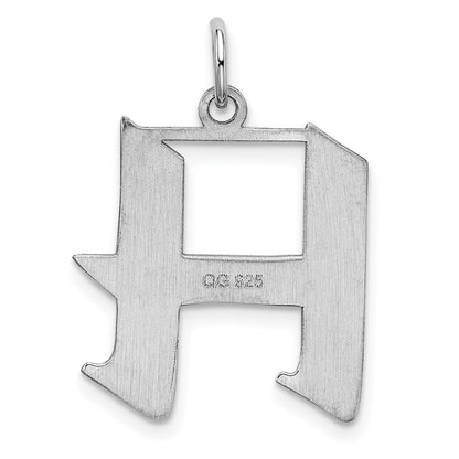 Sterlingsilber Rhodiniert Artisan Block Buchstabe H Initiale Charm