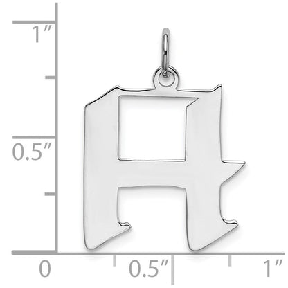 Sterlingsilber Rhodiniert Artisan Block Buchstabe H Initiale Charm