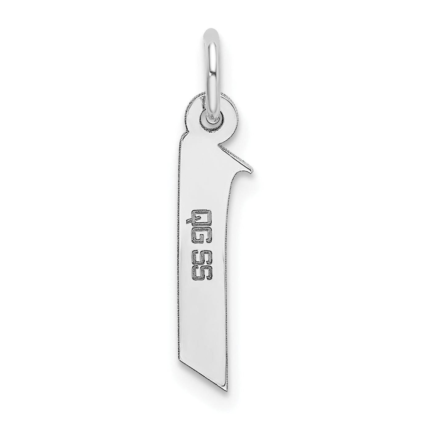 Sterlingsilber Rhodiniert Artisan Block Buchstabe I Initiale Charm