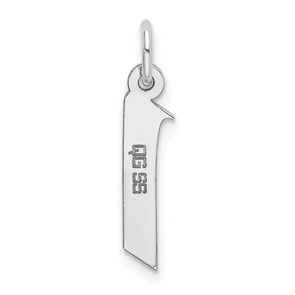 Sterlingsilber Rhodiniert Artisan Block Buchstabe I Initiale Charm