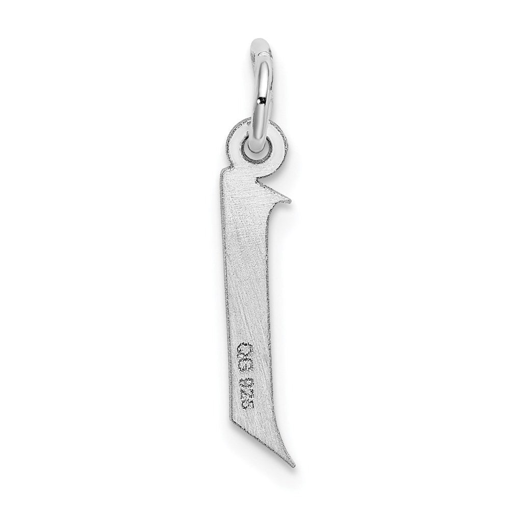 Sterlingsilber Rhodiniert Artisan Block Buchstabe J Initiale Charm