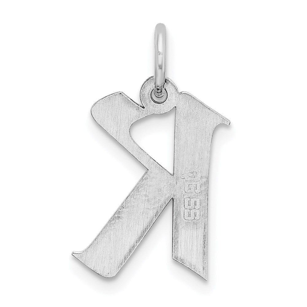 Sterlingsilber Rhodiniert Artisan Block Buchstabe K Initiale Charm