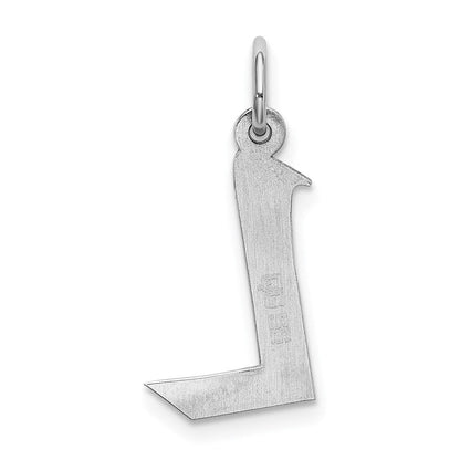 Sterlingsilber Rhodiniert Artisan Block Buchstabe L Initiale Charm